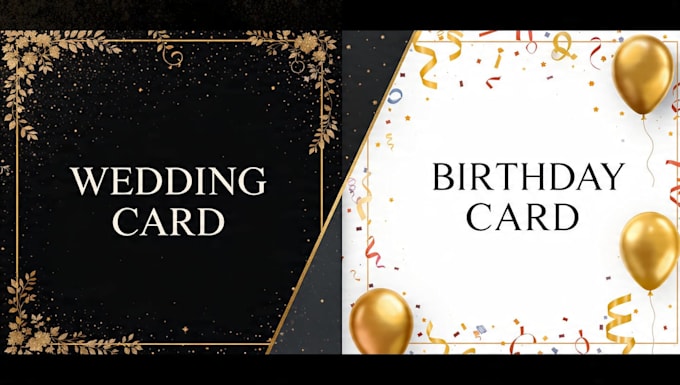 design elegant wedding invitation and birthday card