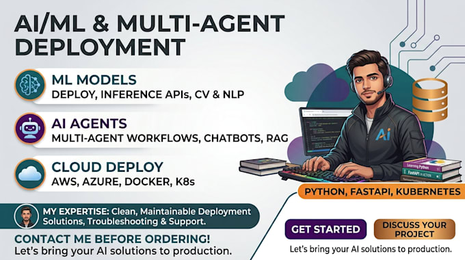 deploy ml models and agents in AWS docker etc