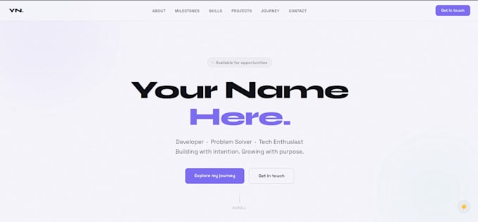 design a modern, fully customizable portfolio website