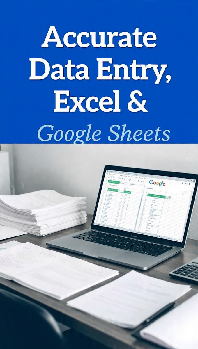 do accurate data entry, excel, and google sheets work