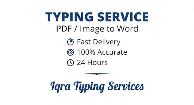 do fast and accurate typing and data entry work for you