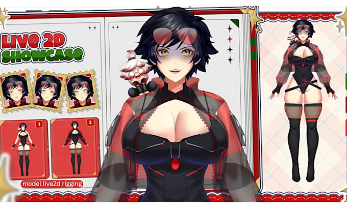 design and rig live2d vtuber model anime vtuber model live2d rigging