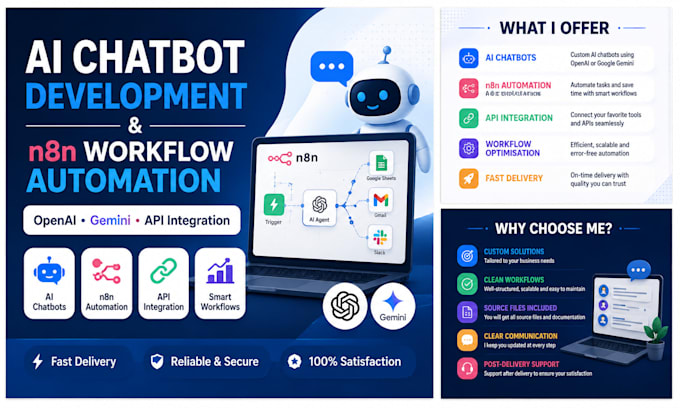 build ai chatbots and n8n automation workflows