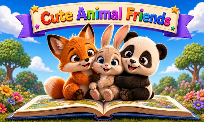 illustrate cute animal characters for children books