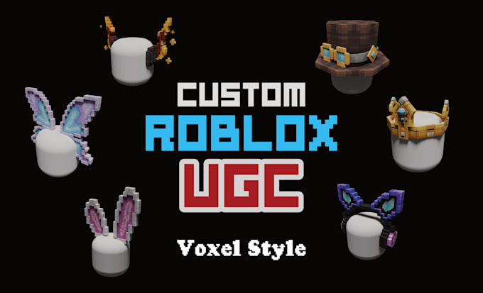 create custom roblox ugc head accessories in voxel style
