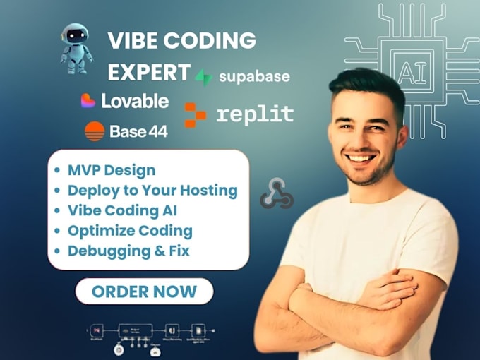 build and fix replit ai lovable base44 supabase, bolt new ai web app vibe coding