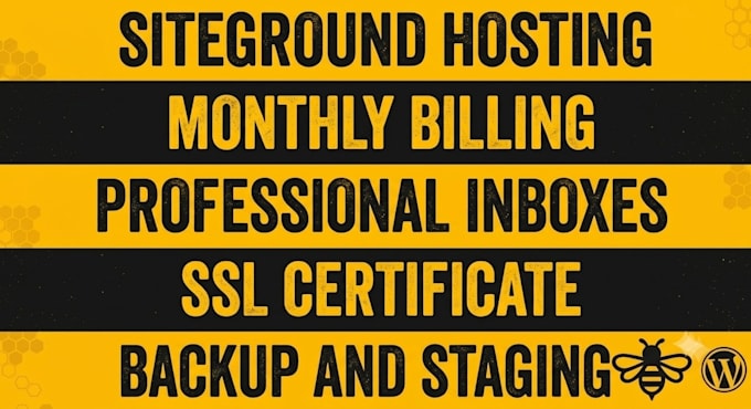 provide hosting on siteground with SSL and email