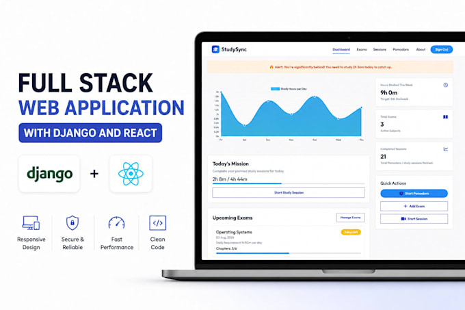 build a full stack web application with django and react