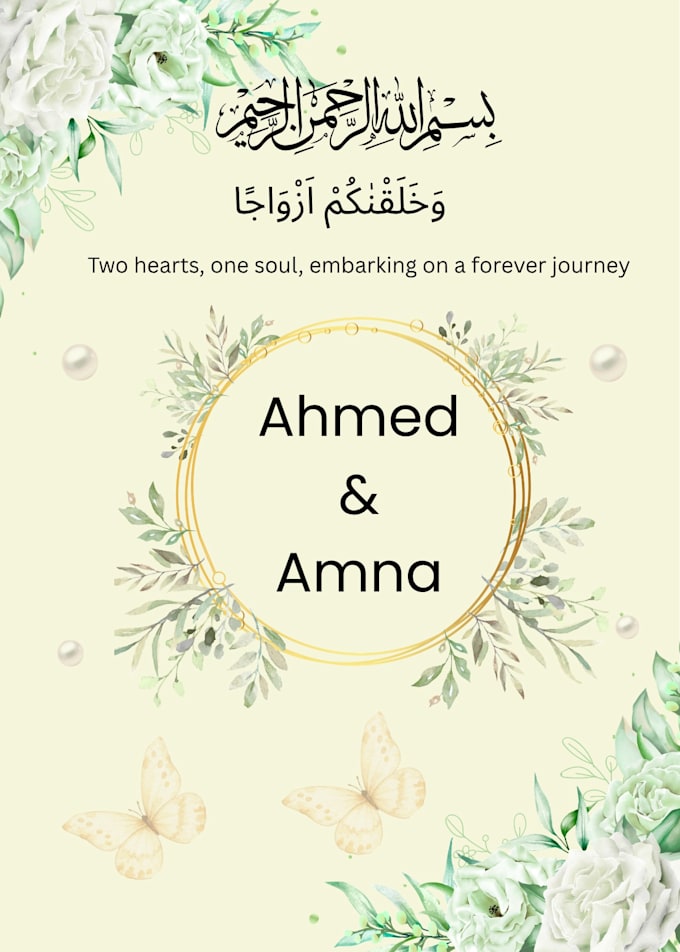 design luxury floral wedding invitation card and rsvp set