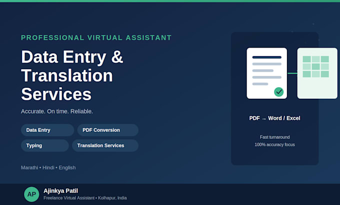 do accurate data entry pdf conversion and translation