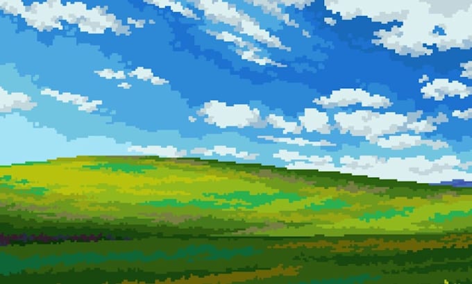 create pixel art background animation 8bit game environment steam