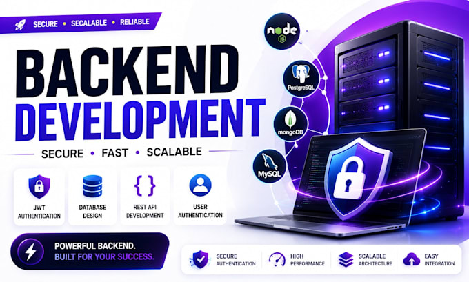 do backend development, jwt, user authentication, database design and schema