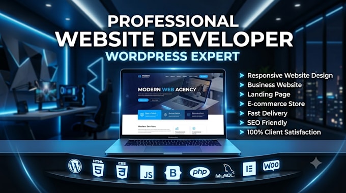 create a modren website or wordpress website