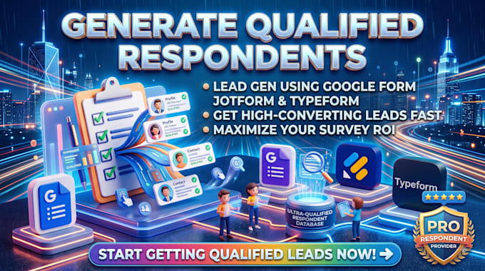 do lead generation online survey forms for jotform, google forms and typeform