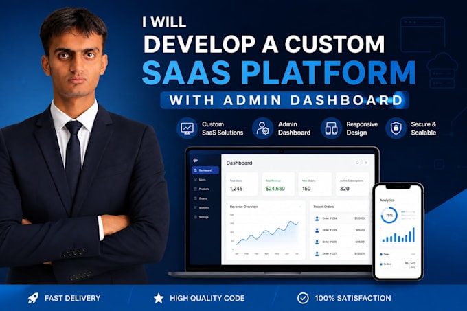 develop a custom saas platform with admin dashboard