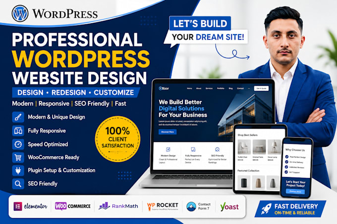 design, redesign, clone, or customize a wordpress website