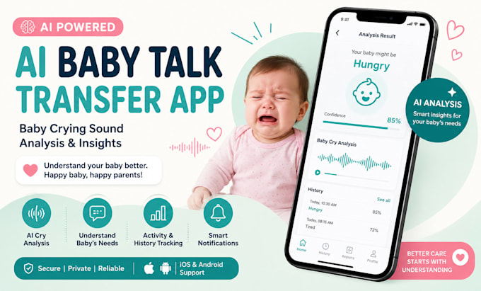 develop ai baby cry app, baby translator, parenting app
