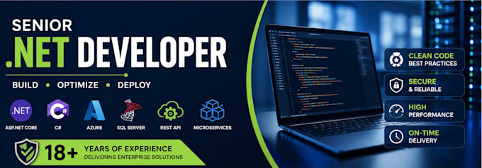 develop dotnet core and web API application and azure and sql server solution