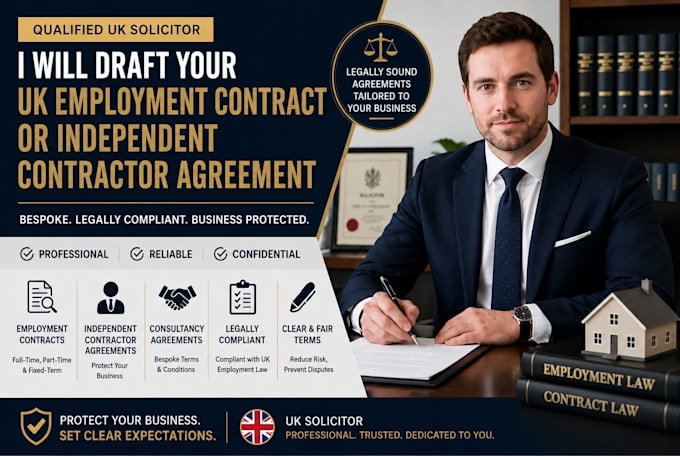 draft UK employment contract or independent contractor agreement