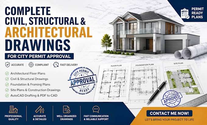 design architect civil and structural drawing permit plan, floor plan in texas