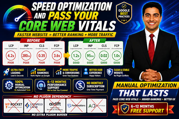 optimize wordpress speed and boost core web vitals score