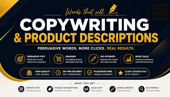 provide product descriptions, copywriting, and sales copy