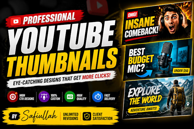 design professional youtube thumbnails