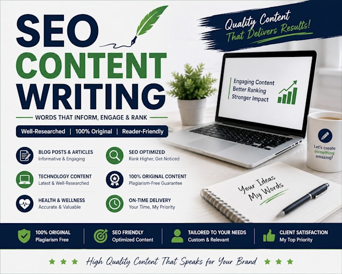 write SEO blog posts and articles for your website