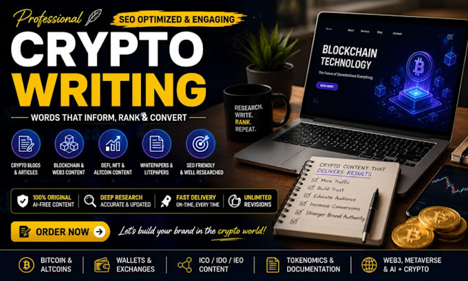 write SEO crypto blockchain web3 defi nft articles,whitepaper