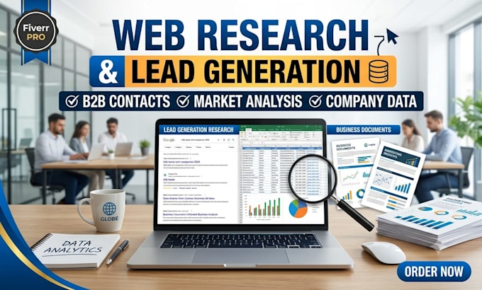 do web research, lead generation, email list building and data collection