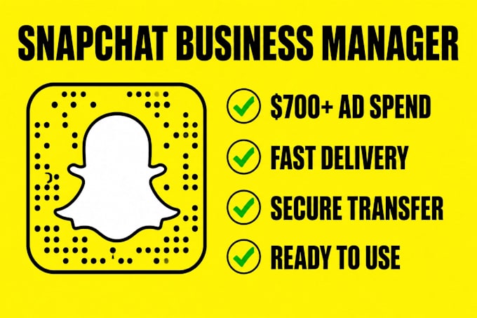 create you snapchat business manager with history and spend