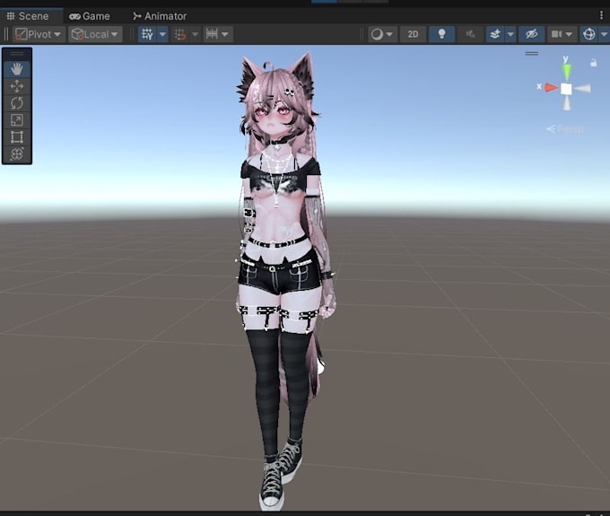create a 3d character model 3d vtuber anime style vroid 3d rigging vrchat avatar