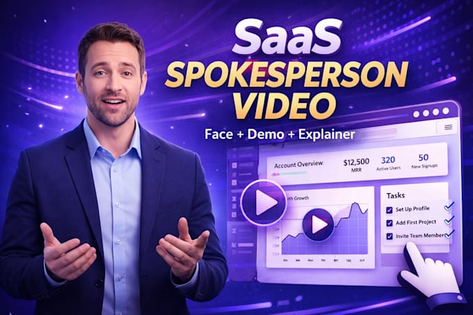create a saas spokesperson explainer video with screencast software demo