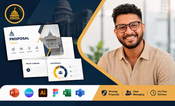 design government proposal presentation, public sector powerpoint deck