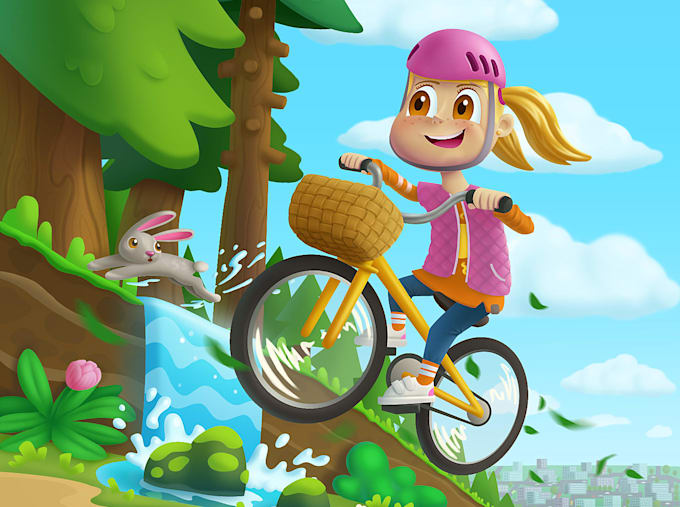 create colorful children book illustrations
