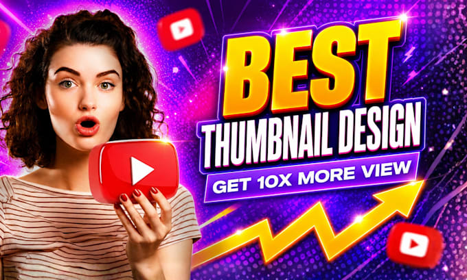 do the best youtube thumbnail design, gaming thumbnail that attract viewers