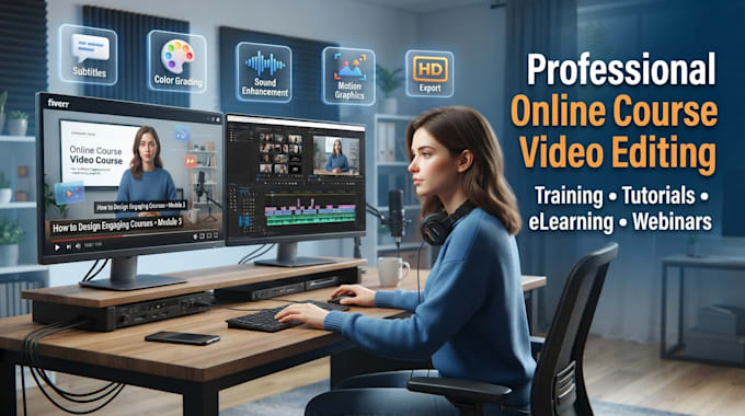 edit online course, training, tutorial and educational videos professionally