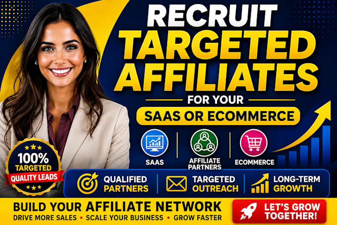 recruit targeted affiliate marketers for your saas or ecommerce brand