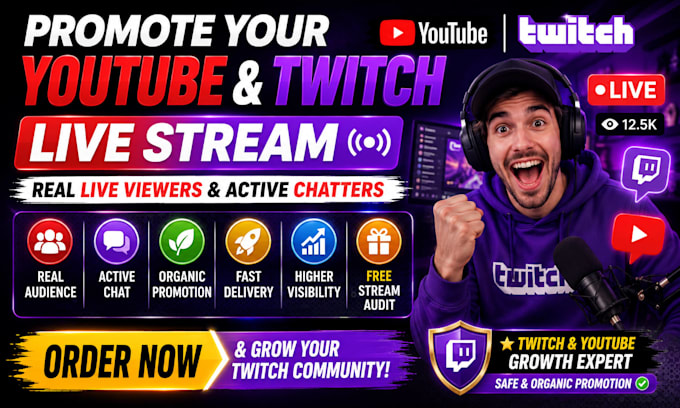 promote your twitch live stream to bring in more live viewers and engagement