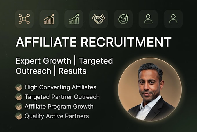 recruit affiliate recruitment, affiliate outreach affiliates program promotion