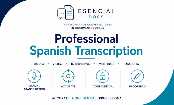 transcribe spanish audio into professional documents