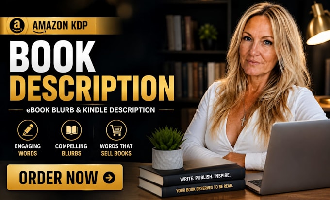 write amazon KDP book description ebook blurb and kindle description