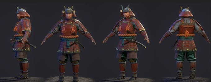 make a realistic aaa game ready 3d character with pbr textures