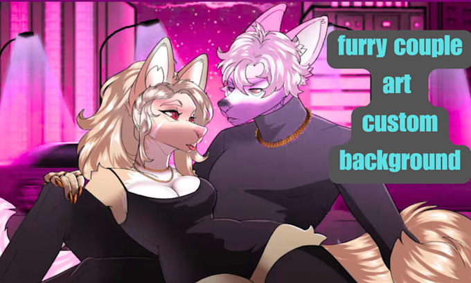 draw furry couple art for you