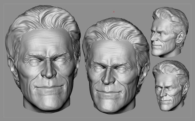make custom 3d head sculpt, bust model, 3d figure face stl file for 3d printing