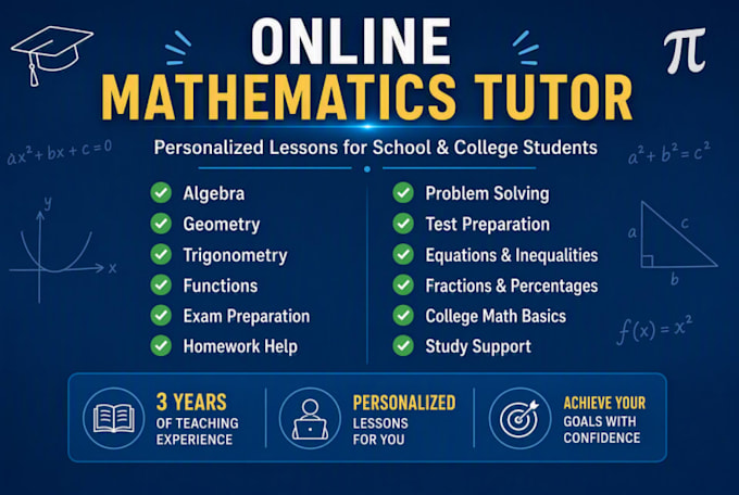 be your online mathematics tutor