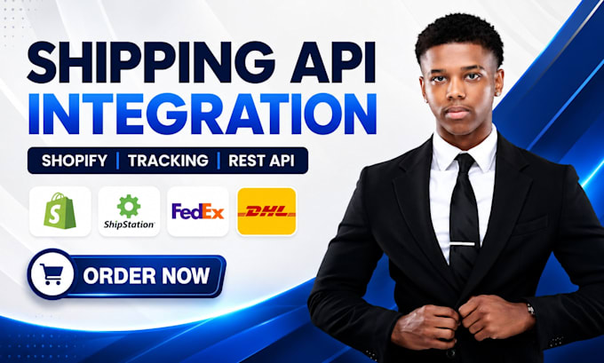 do shipping API integration with shopify, tracking, shipstation, fedex, dhl, ups