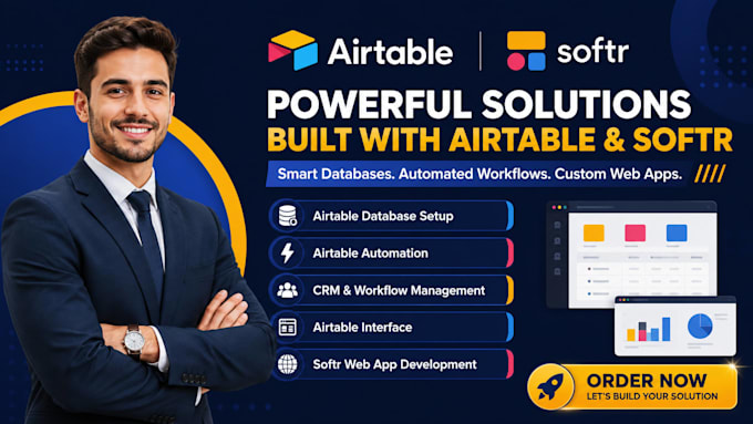 setup airtable database airtable automation CRM airtable interface softr webapp