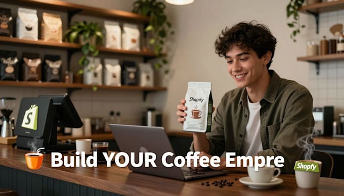 build private label branded dropshipping coffee shopify store, coffee website