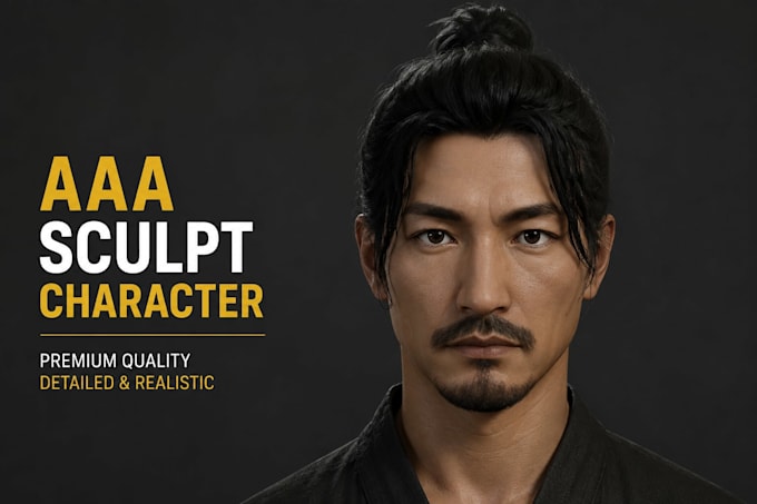sculpt a high quality aaa game character for unreal projects